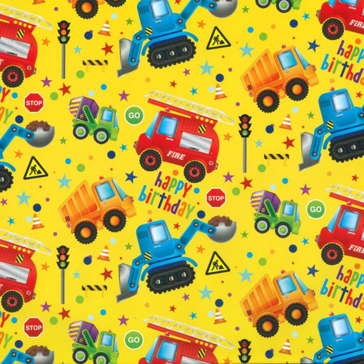 Picture of GIFT WRAPPING VEHICLES BIRTHDAY 50X70CM